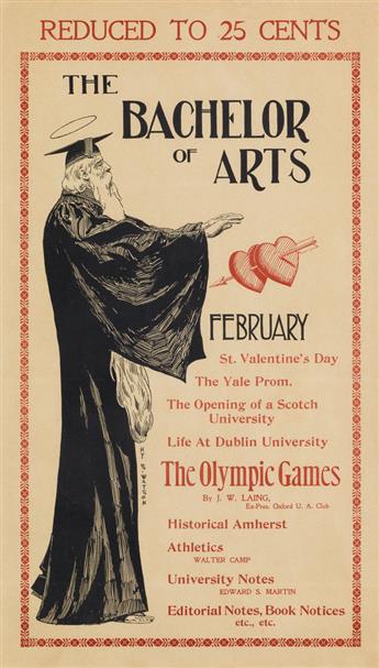 HENRY SUMNER WATSON (1868-1933) & A.P. ROGERS (DATES UNKNOWN). THE BACHELOR OF ARTS. Group of 4 posters. 1896. Sizes vary.